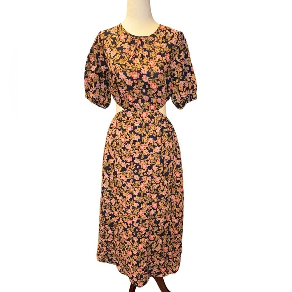 MVN THE LABEL Floral Cutout Dress